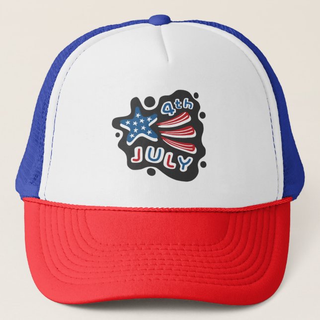 4th of July Trucker Hat (Front)