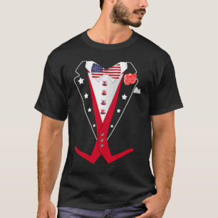 4th of July Tuxedo American Patriotic Suit Boy Me T-Shirt