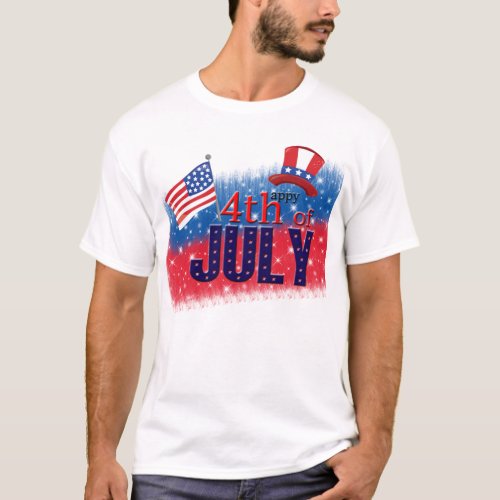 4th of July typography T_Shirt