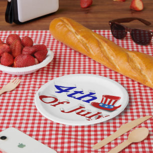 4th of July Uncle Sam Paper Plates