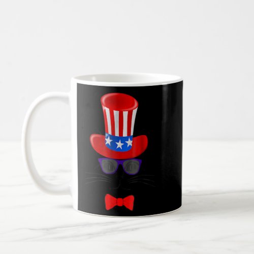 4th Of July Uncle Sam Patriotic American Hat Cat T Coffee Mug