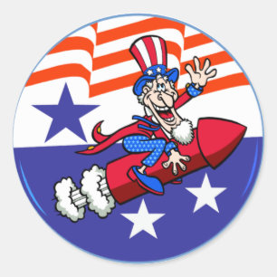 4th Of July Uncle Sam Sticker