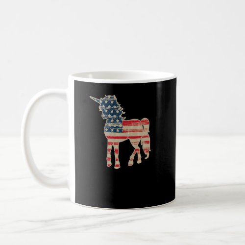 4th Of July Unicorn American Flag Patriotic  1  Coffee Mug