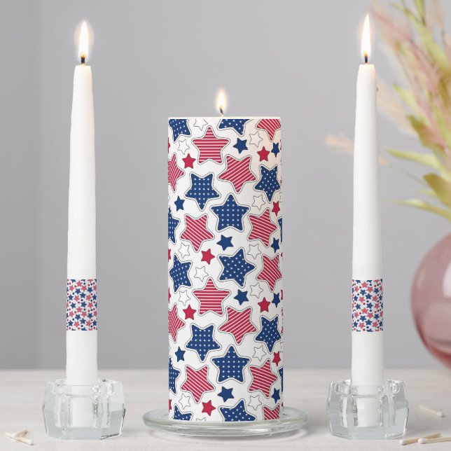 4th Of July Unity Candle Set (In Situ)