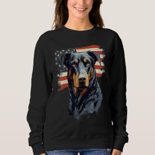 4th Of July US Flag Beauceron Dog Sweatshirt