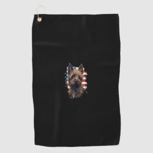 4th Of July US Flag Cairn Terrier Dog Tank Top_1 Golf Towel