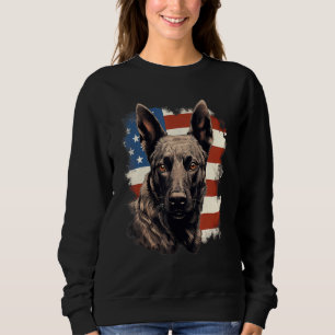 4th Of July US Flag Dutch Shepherd Dog 1 Sweatshirt