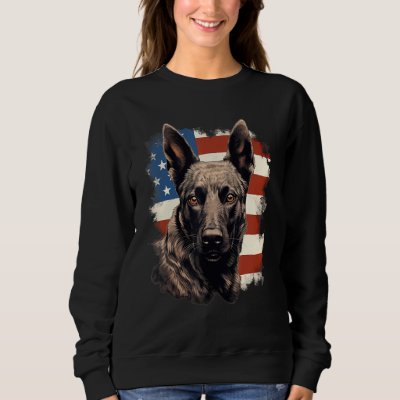 4th Of July US Flag Dutch Shepherd Dog 1 Sweatshirt