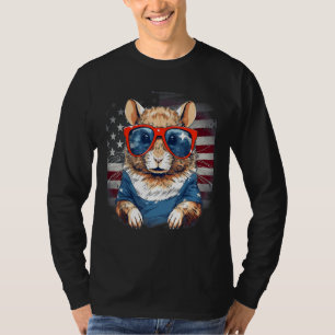 4th Of July US Flag Gerbil 2 T-Shirt