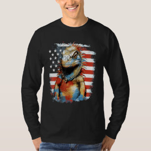 4th Of July US Flag Iguana T-Shirt