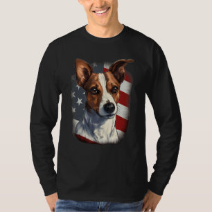 4th Of July US Flag Jack Russell Dog T-Shirt