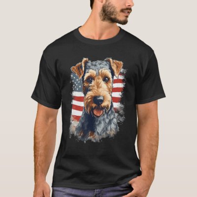 4th Of July US Flag Lakeland Terrier Dog 1 T-Shirt