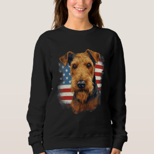 4th Of July US Flag Lakeland Terrier Dog Sweatshirt