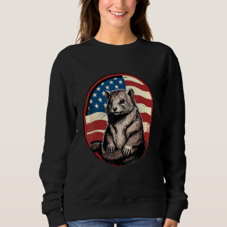 4th Of July US Flag Mongoose Sweatshirt