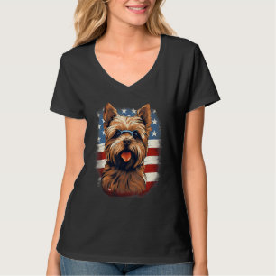 4th Of July US Flag Norfolk Terrier Dog T-Shirt