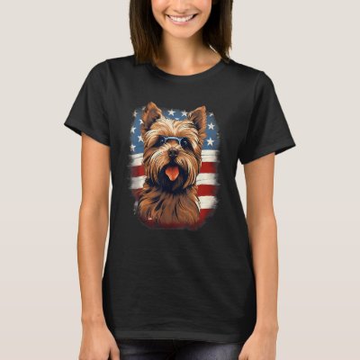 4th Of July US Flag Norfolk Terrier Dog T-Shirt