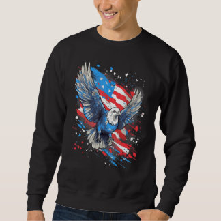4th Of July US Flag Pigeon Sweatshirt