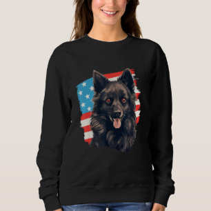 4th Of July US Flag Schipperke Dog 1 Sweatshirt