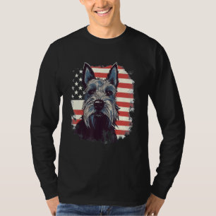 4th Of July US Flag Scottish Terrier Dog 3 T-Shirt