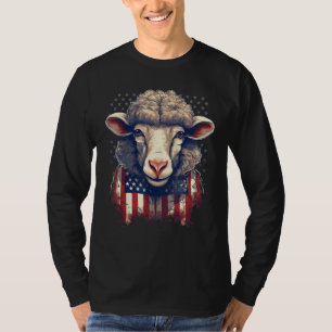 4th Of July US Flag Sheep 1 T-Shirt
