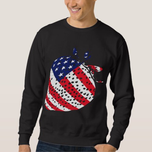 4th of July USA American Flag Patriotic Fruit Stra Sweatshirt