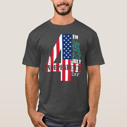 4th of July USA American Flag Patriotic T_Shirt