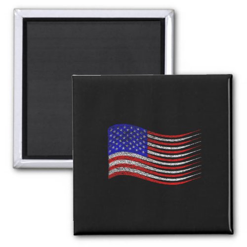 4th Of July Usa American Flag Waving  Magnet