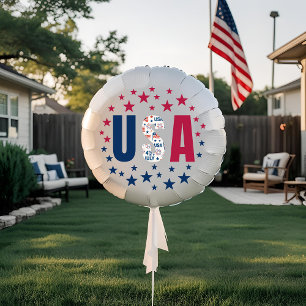 4th Of July USA Balloon with Stars