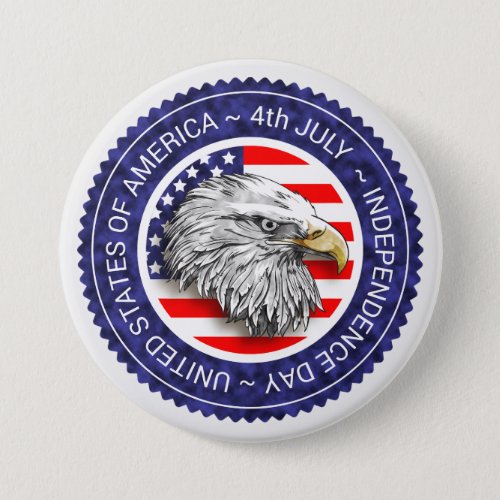 4th of July _ USAEAGLE Pinback Button