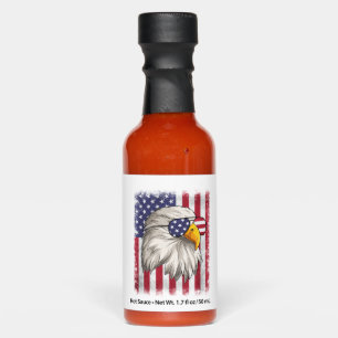 4th Of July USA Flag American Patriotic Eagle Hot Sauces
