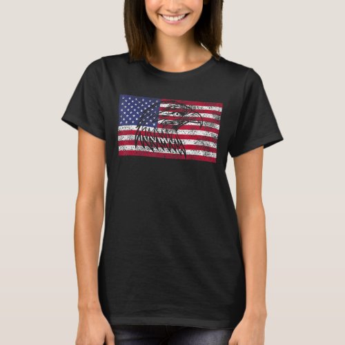 4th Of July Usa Flag American Patriotic Eagle T_Shirt