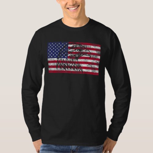 4th Of July Usa Flag American Patriotic Eagle T_Shirt