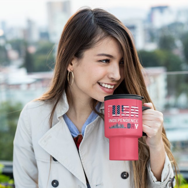 4th of July - USA Independence Day design Travel Mug (Creator Uploaded)