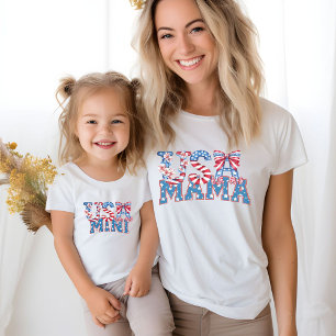 4th of july Usa mama Independence day Birthday  T-Shirt
