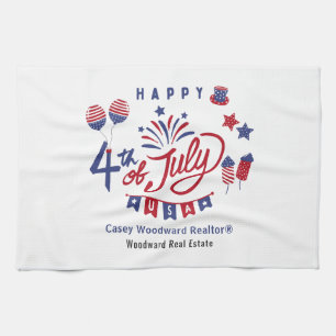 4th of July USA Patriotic Decor   Real Estate  Kitchen Towel