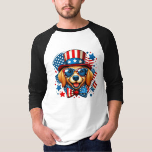 4th of July USA Patriotic Dog Independence Day T-Shirt