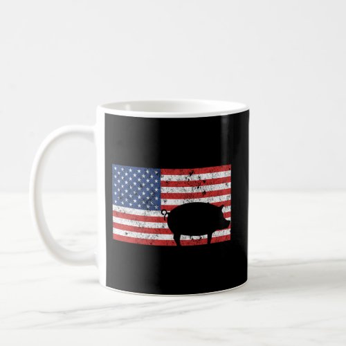 4Th Of July Usa Patriotic Pig Farm Farming Farmer Coffee Mug