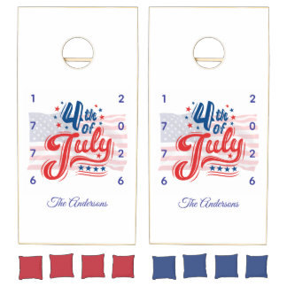 4th Of July USA Semiquincentennial Patriotic Cornhole Set