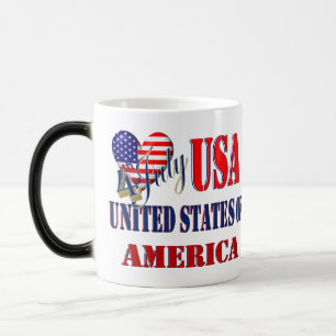 4th of July USA T-Shirt Classic Round Sticker Coff Color Morph Mug
