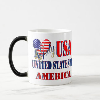 4th of July USA T-Shirt Classic Round Sticker Coff Color Morph Mug