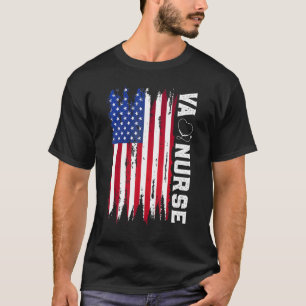 4th Of July Va Nurse American Flag Patriotic Nurse T-Shirt