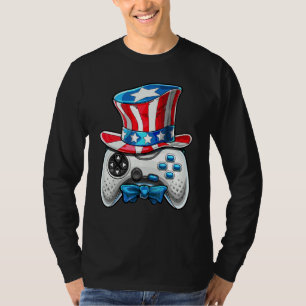 4th Of July Video Game American Flag Uncle Sam Gam T-Shirt