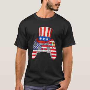 4th Of July Video Game American Flag Uncle Sam Gam T-Shirt