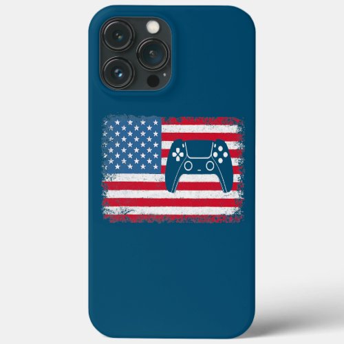 4th Of July Video Game Gamer Kids Boys Men USA  iPhone 13 Pro Max Case