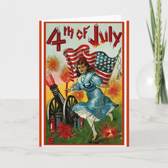 4th of July - Vintage Art Card (Front)