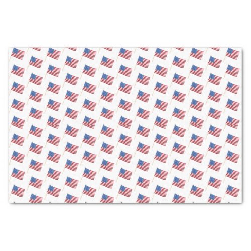 4th Of July Watercolor USA Flag Pattern Tissue Paper