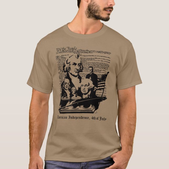 4th of July - We The People - USA Flag T-Shirt (Front)