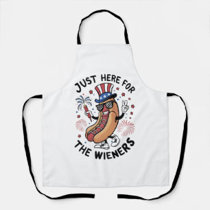 4th Of July Wieners USA American flag Patriotic  Apron