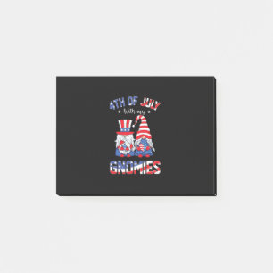 4th Of July With My Gnomies Patriotic Gnome Post-it Notes