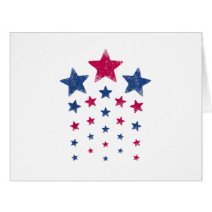 4th of July Women Men Kids Cute USA Patriotic Star Cards